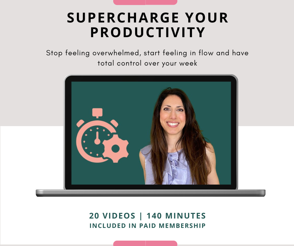 'SUPERCHARGE your productivity' online course for paid subscribers