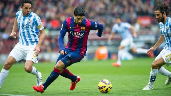 barcelona va malag boys balls run soccer la liga