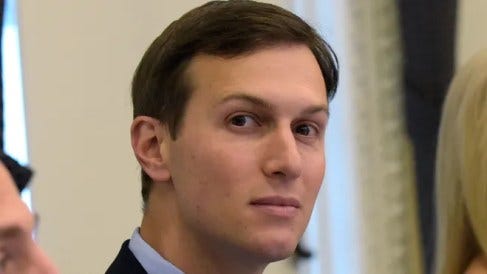 Close-up of Jared Kushner looking smug and evil.