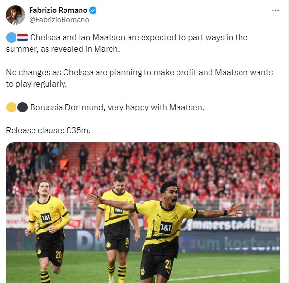Chelsea Ian Maatsen Borussia Dortmund Premier League