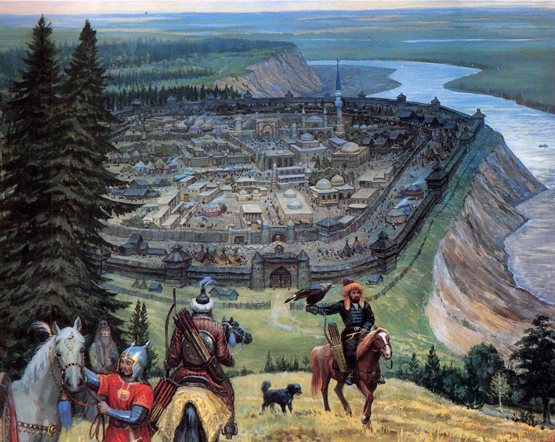 r/papertowns - The city of Qashliq around the 15th century, capital of the Khanate of Sibir, modern-day Russia