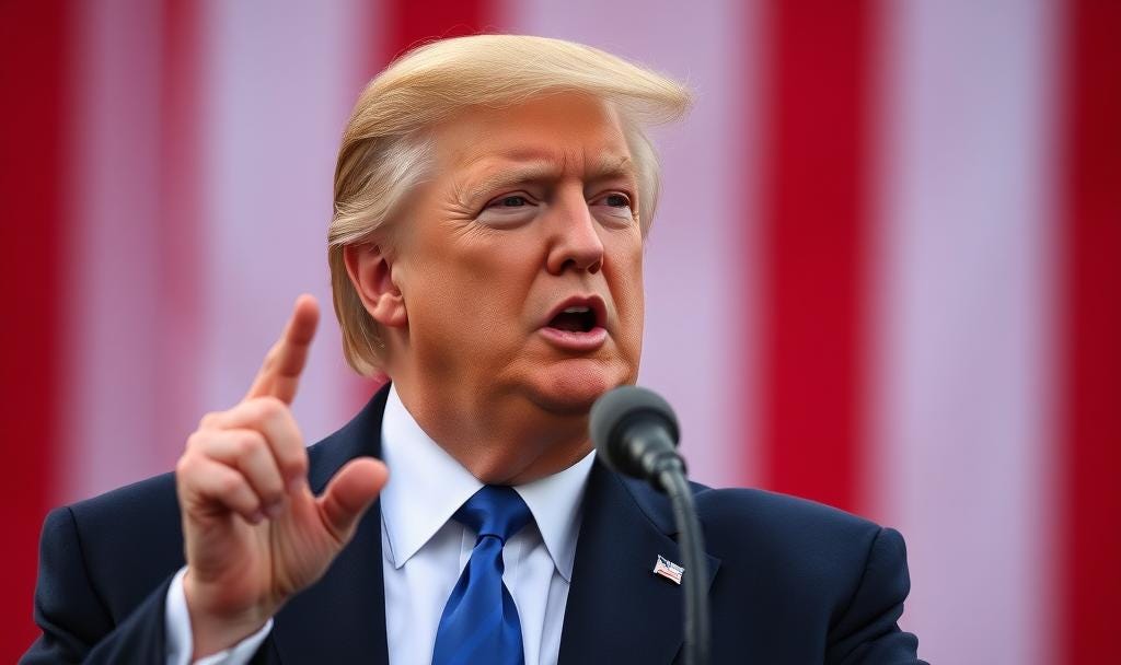 Illustration of US President Donald Trump