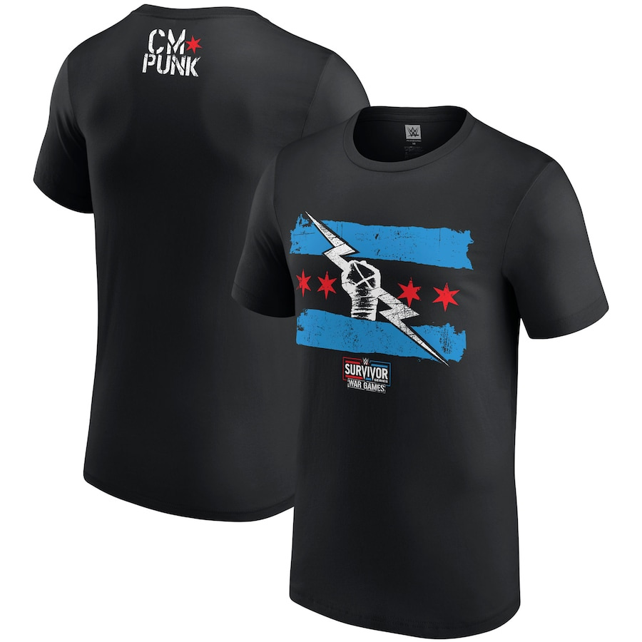 Men's Black CM Punk Survivor Series 2023 Return of CM Punk T-Shirt