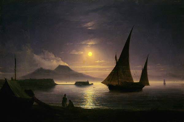 Bay of Naples, 1842, by Ivan Aivazovsky. Public Domain