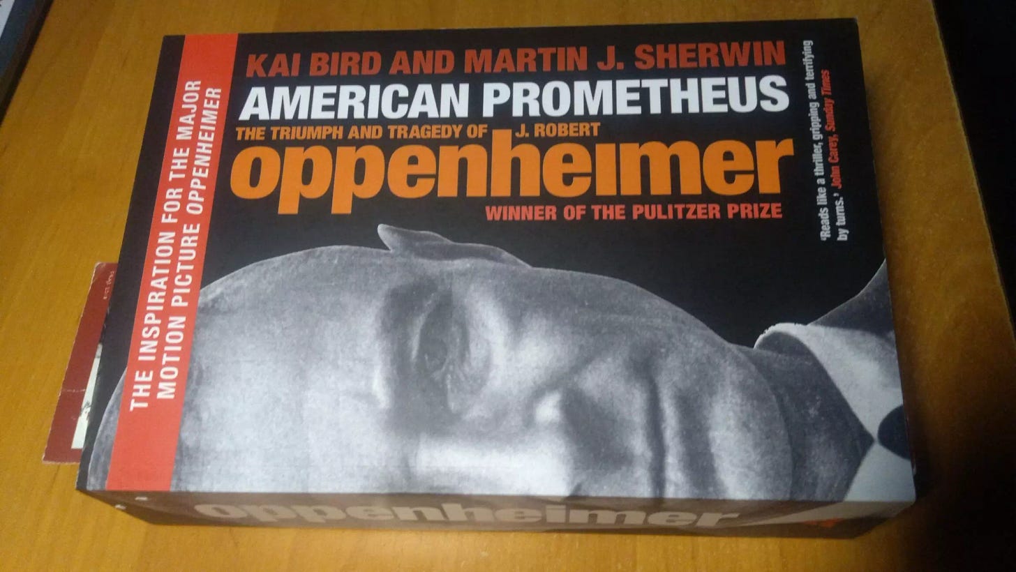 The cover of “American Prometheus…”