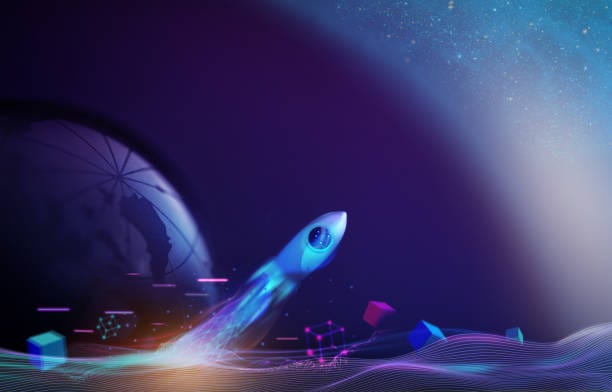 Futuristic Currency Conceptual Photo. Technology of Blockchain and Cryptocurrency