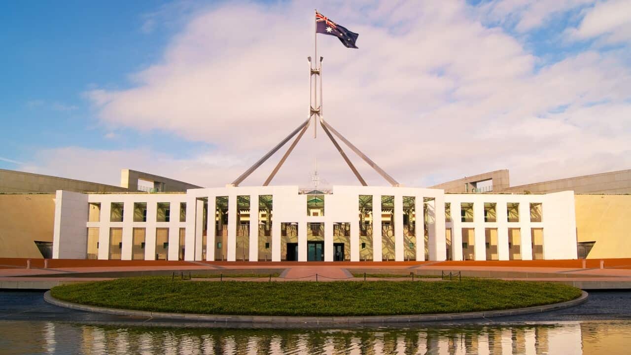 Parliament House in Canberra, Australia. 