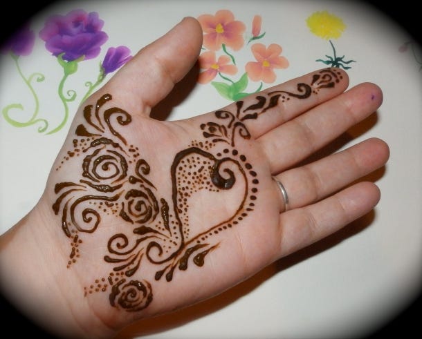 Henna hand art