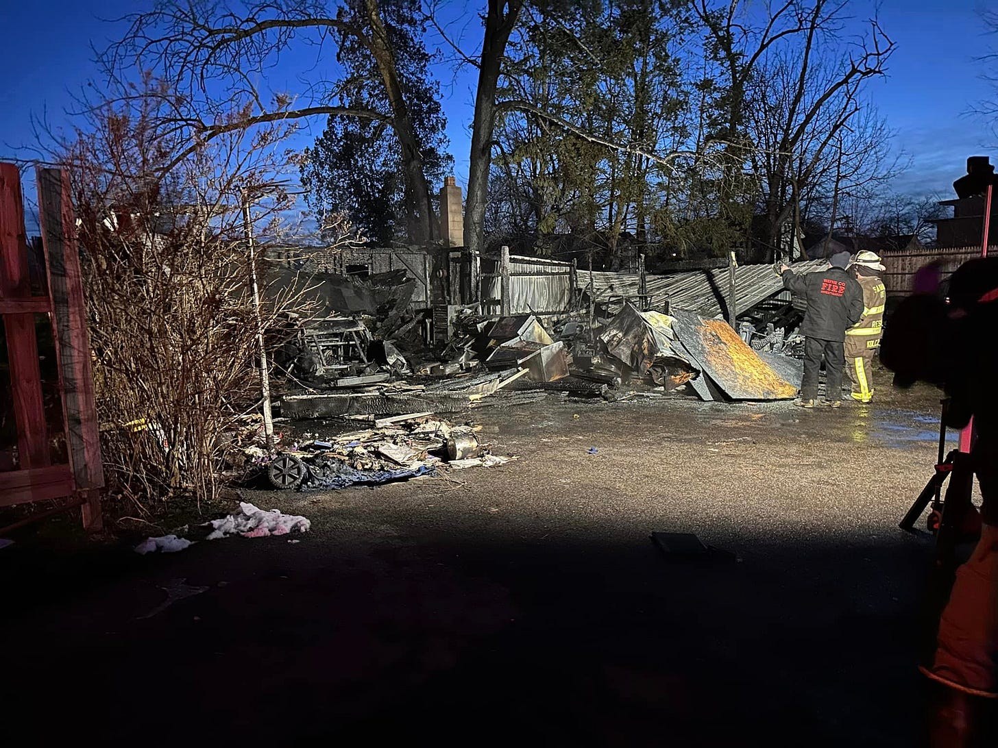 Clyde firefighter loses garage in early-morning blaze (photos)