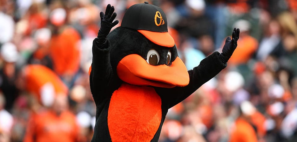 The Oriole Bird - Baltimore Orioles - SportMascots.com