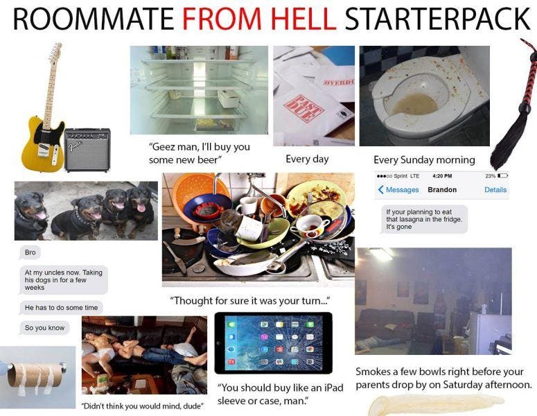 how to spot a roommate from hell