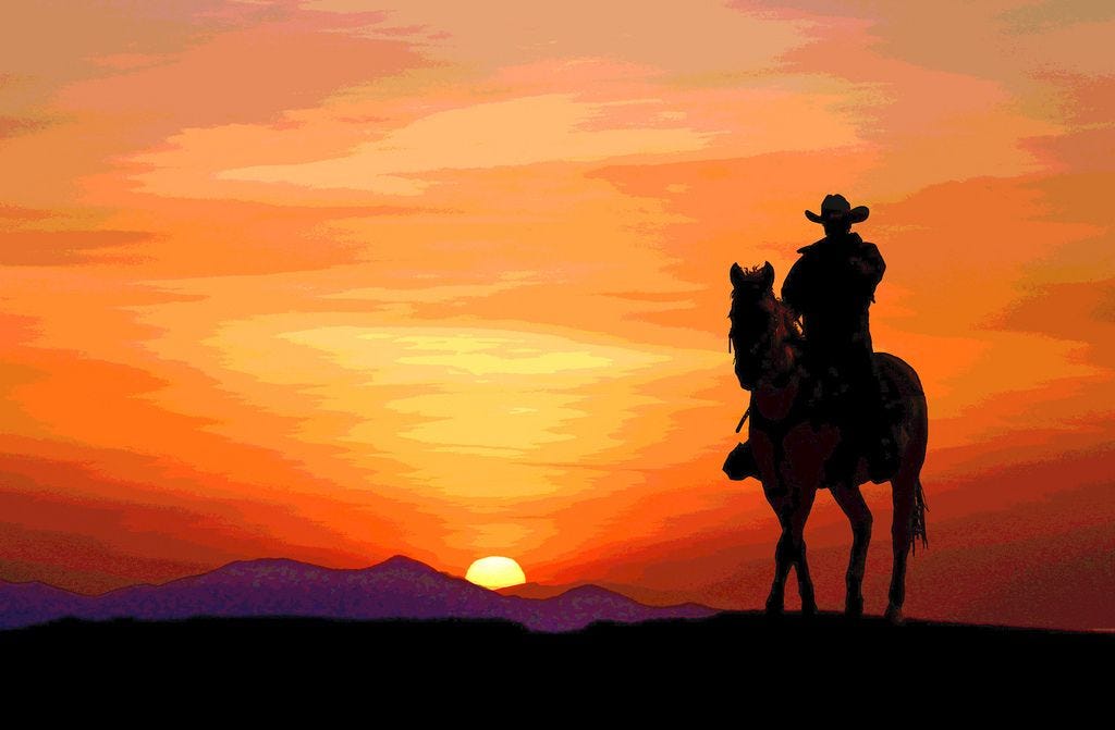 Cowboy sunset