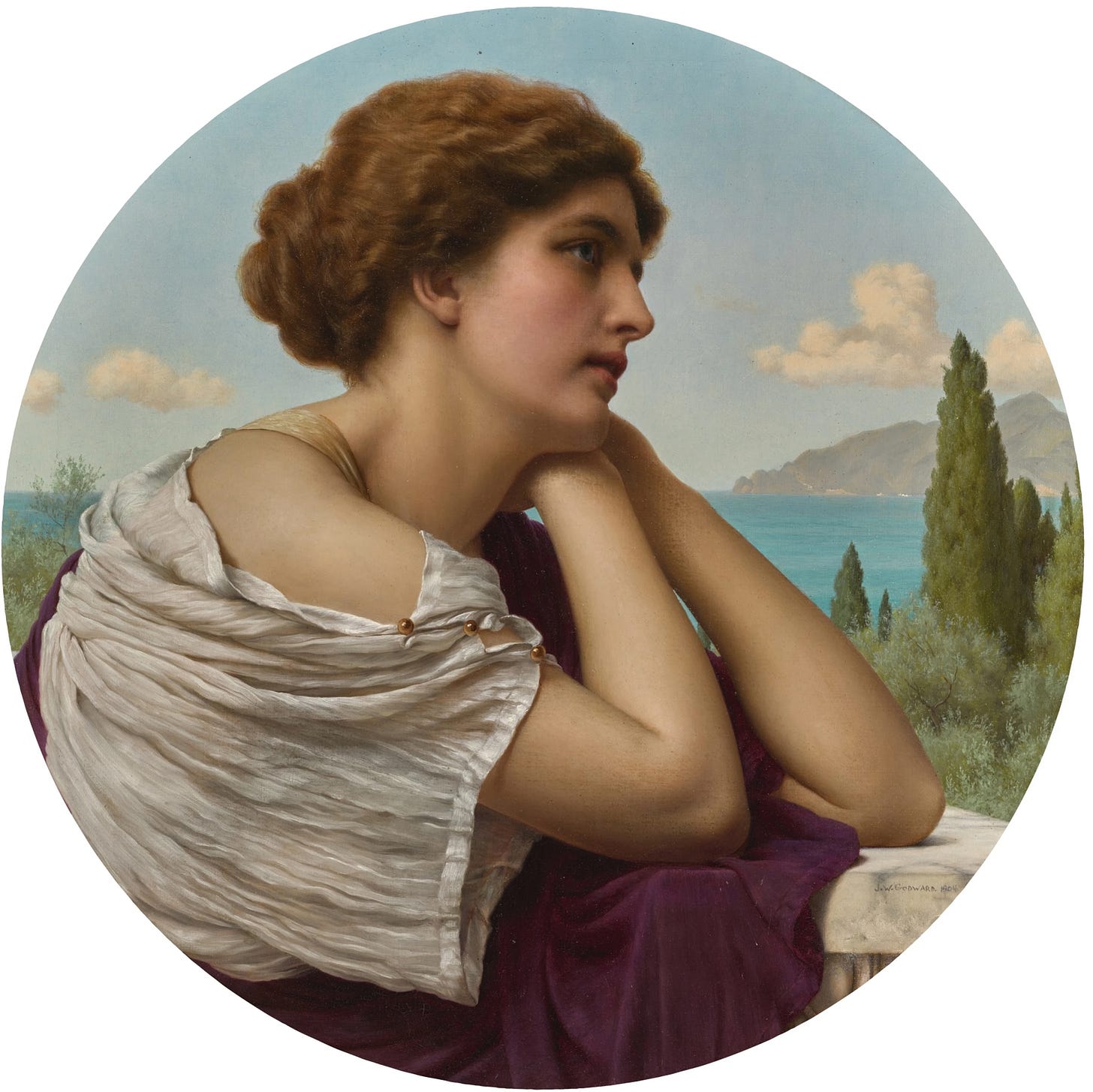 Heart on her Lips and Soul Within her Eyes, John William Godward, 1904