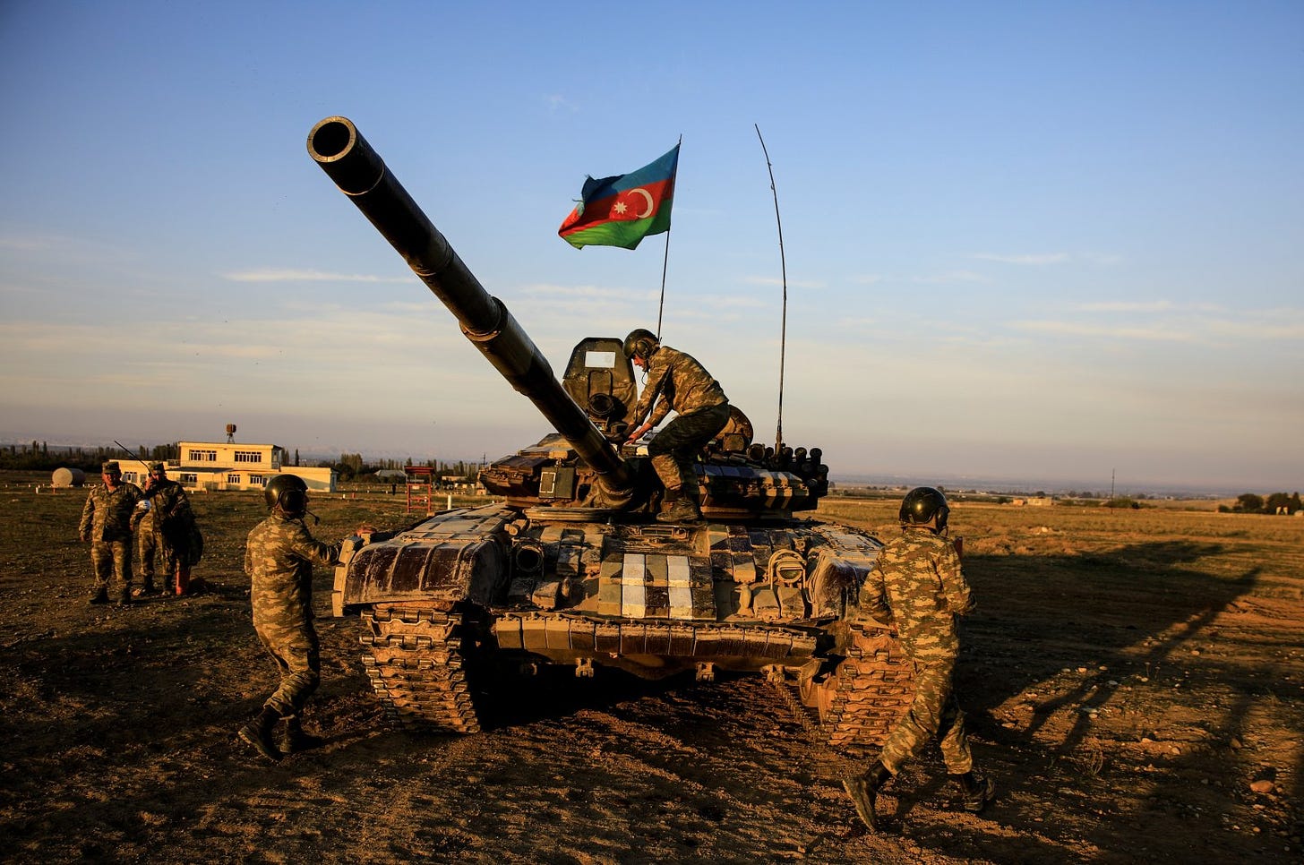 Azerbaijani soldiers at a military training and deployment center amid the Nagorno-Karabakh conflict, near the city of Ganja, Azerbaijan, Oct. 23, 2020. (Reuters Photo)