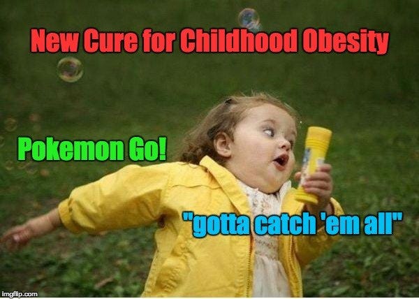 pokemon go fighting childhood obesity 2016