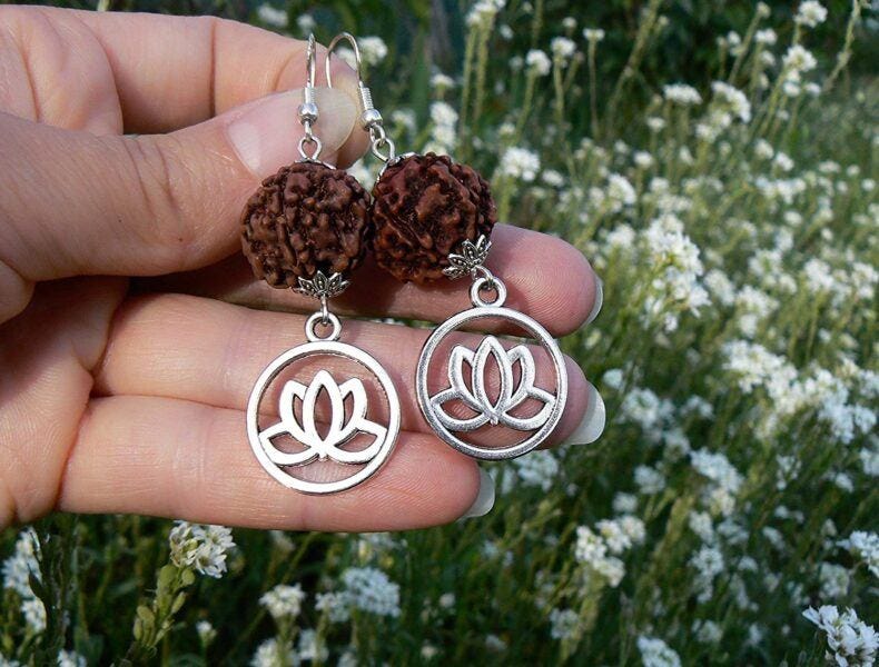 zen lotus buddhist earrings hot holiday gift ideas