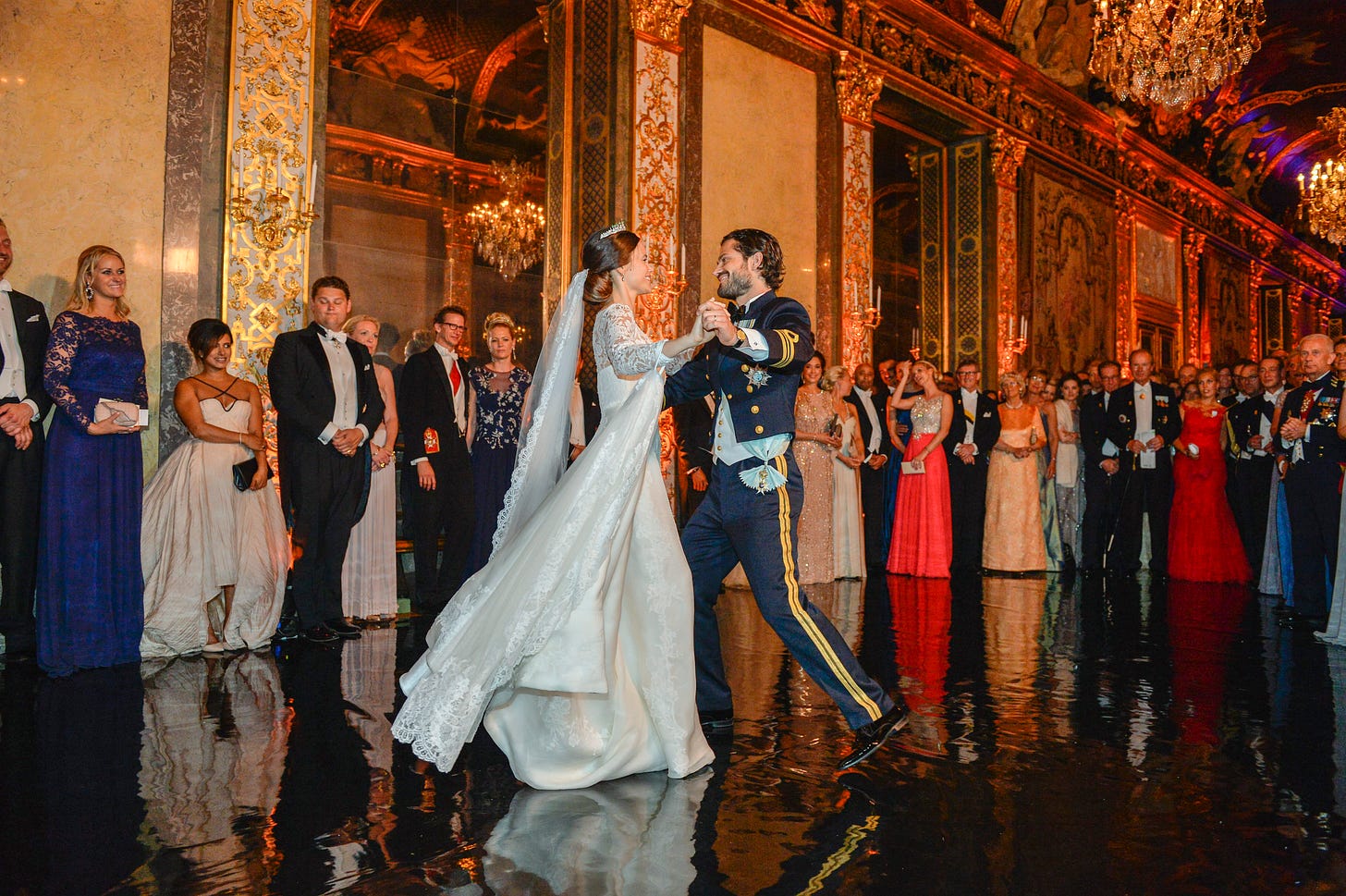 Princess Sofia of Sweden and Prince Carl Philip dancing