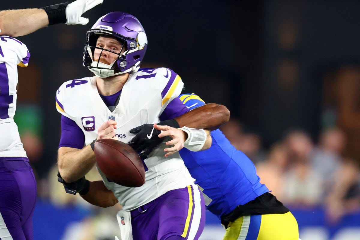 Sam Darnold's Market Value Could Take a Hit After Vikings' Playoff Defeat -  Athlon Sports