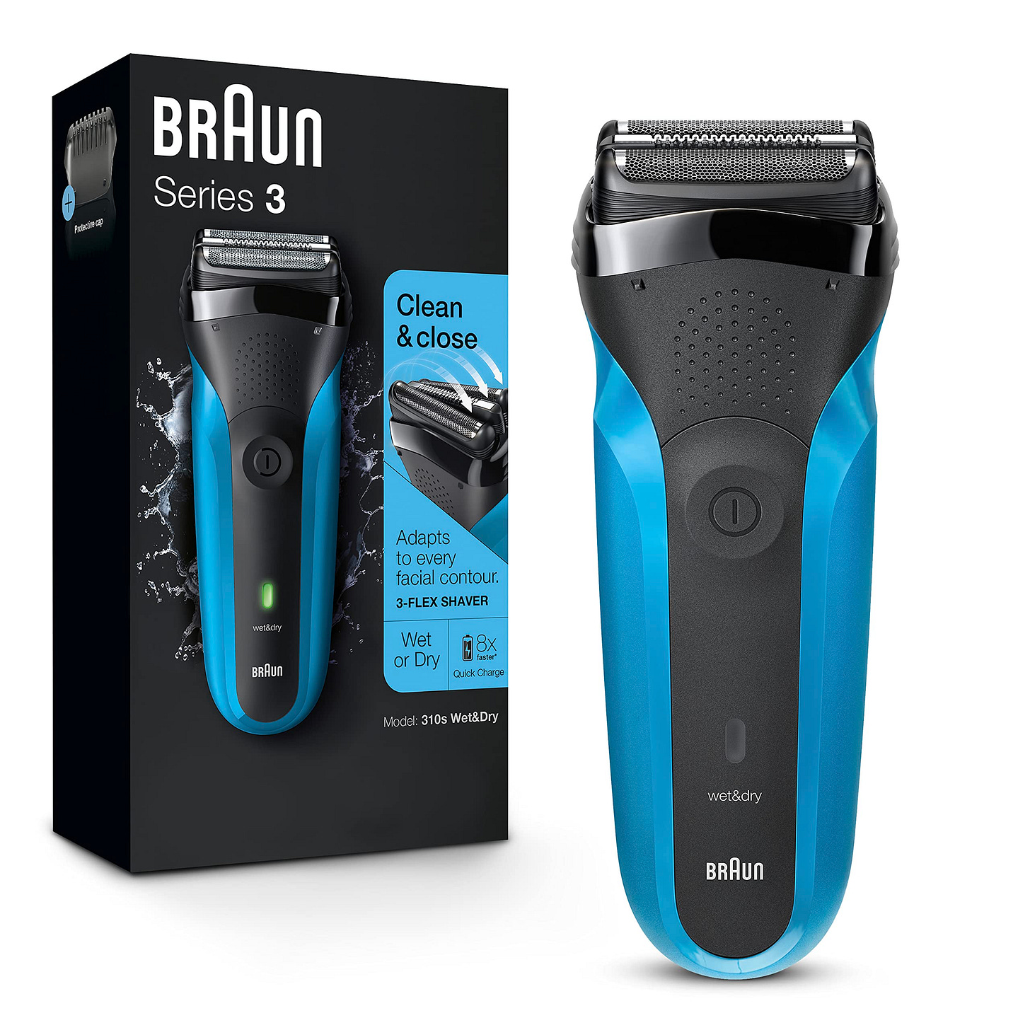 Amazon.com: Braun 3-Flex Wet/Dry Rechargeable Mens Shaver : Beauty &  Personal Care