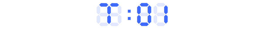 T:01 written in the style of a digital clock