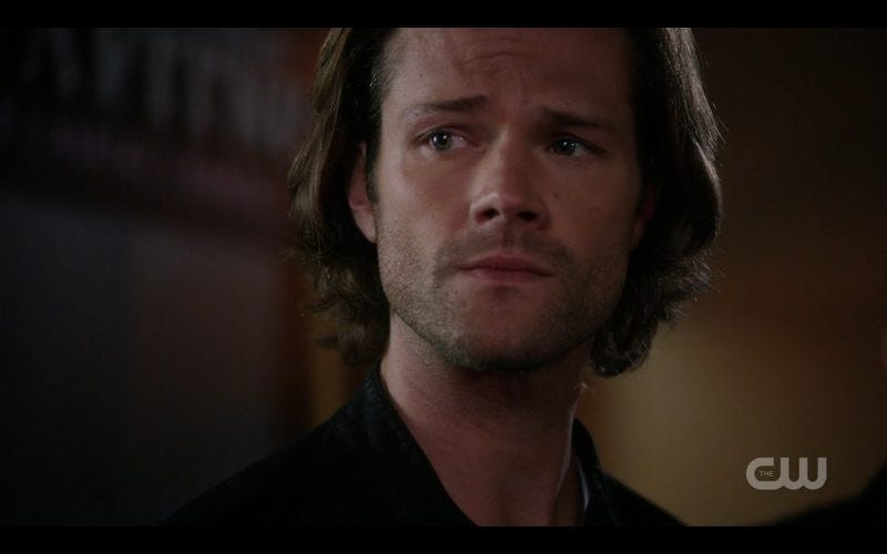 supernatural sam winchester sad pouty look