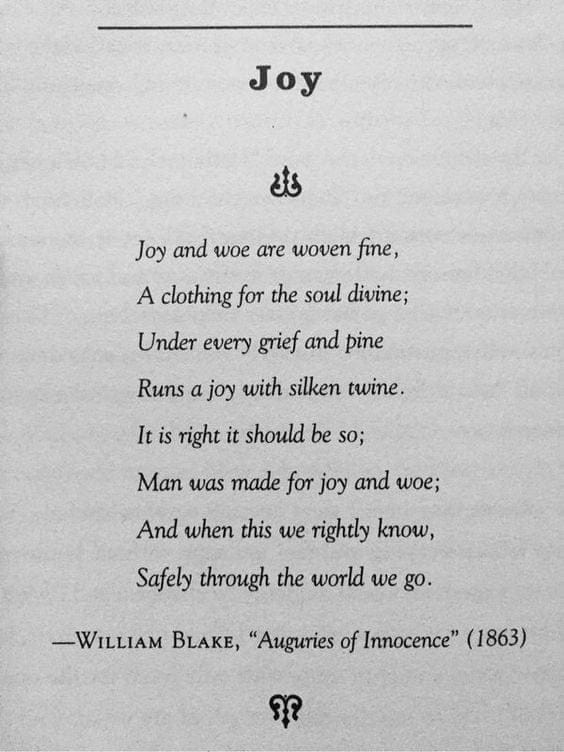 POEM] Joy by William Blake : r/Poetry