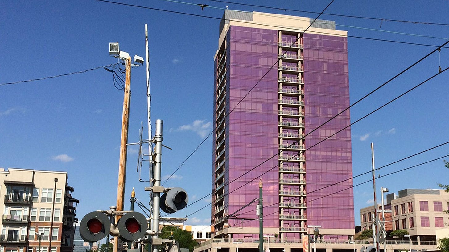 Everyone who lives in South End's pink building just got sued - Axios  Charlotte