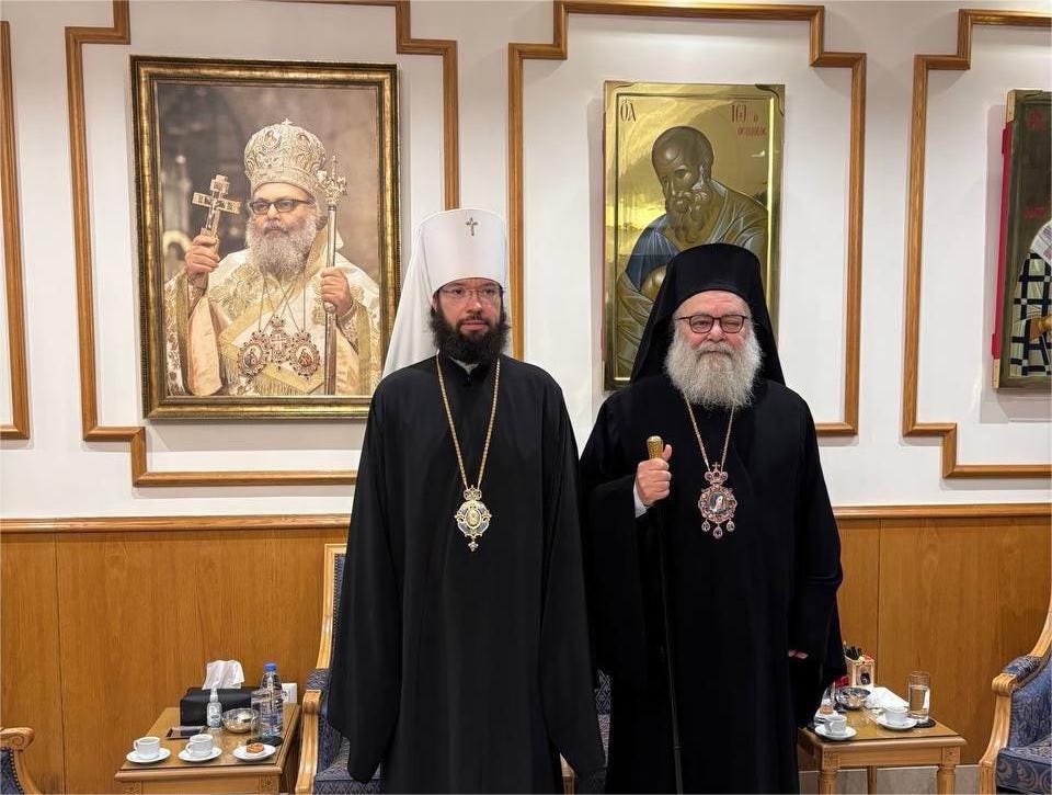 Metropolitan Anthony of Volokolamsk meets Patriarch John X, 25 January 2025