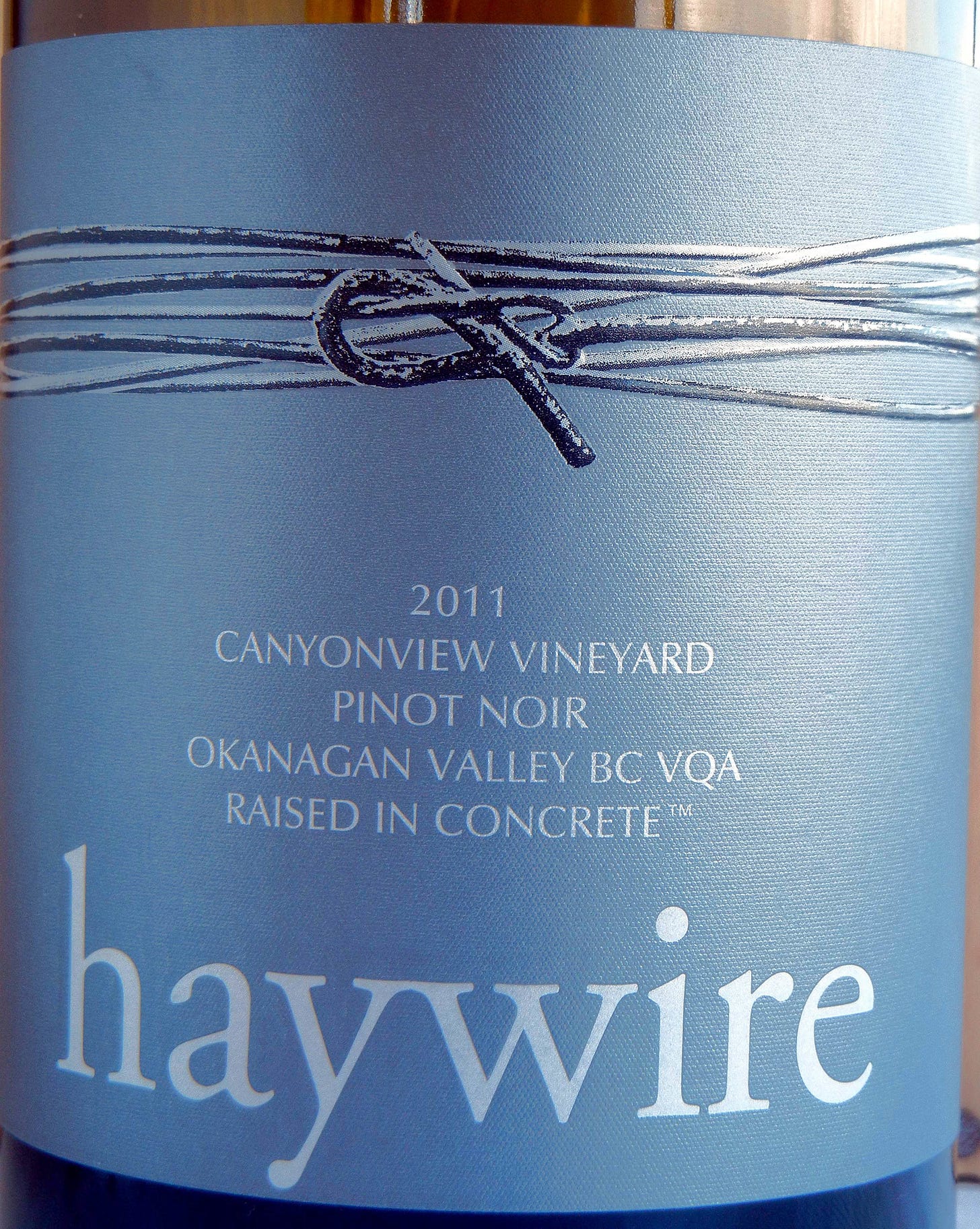 Haywire Canyonview Pinot Noir 2011 Label - BC Pinot Noir Tasting Review 13