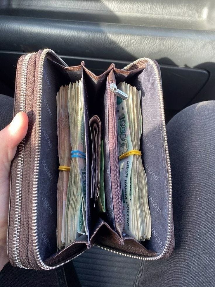 i have a lot of money my wallet is full of money