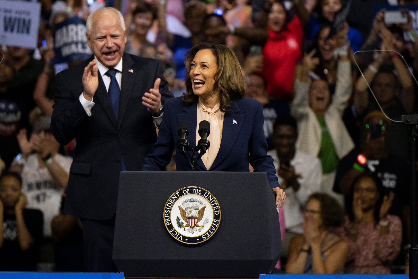 Kamala Harris introduces Minnesota Gov. Tim Walz as her running mate at a  raucous Philadelphia rally | WSAV-TV