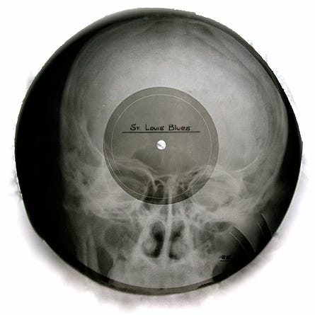 A record made out of an x-ray of someone's head.