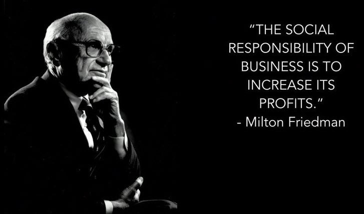 Zemedeneh Negatu on X: "50 years ago today economist Milton Friedman  published: “The social responsibility of business is to increase its profit.”  MY VIEW: I've always disagreed with Friedman. A business has