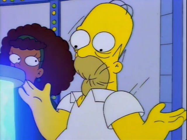 Homer eating a lemon