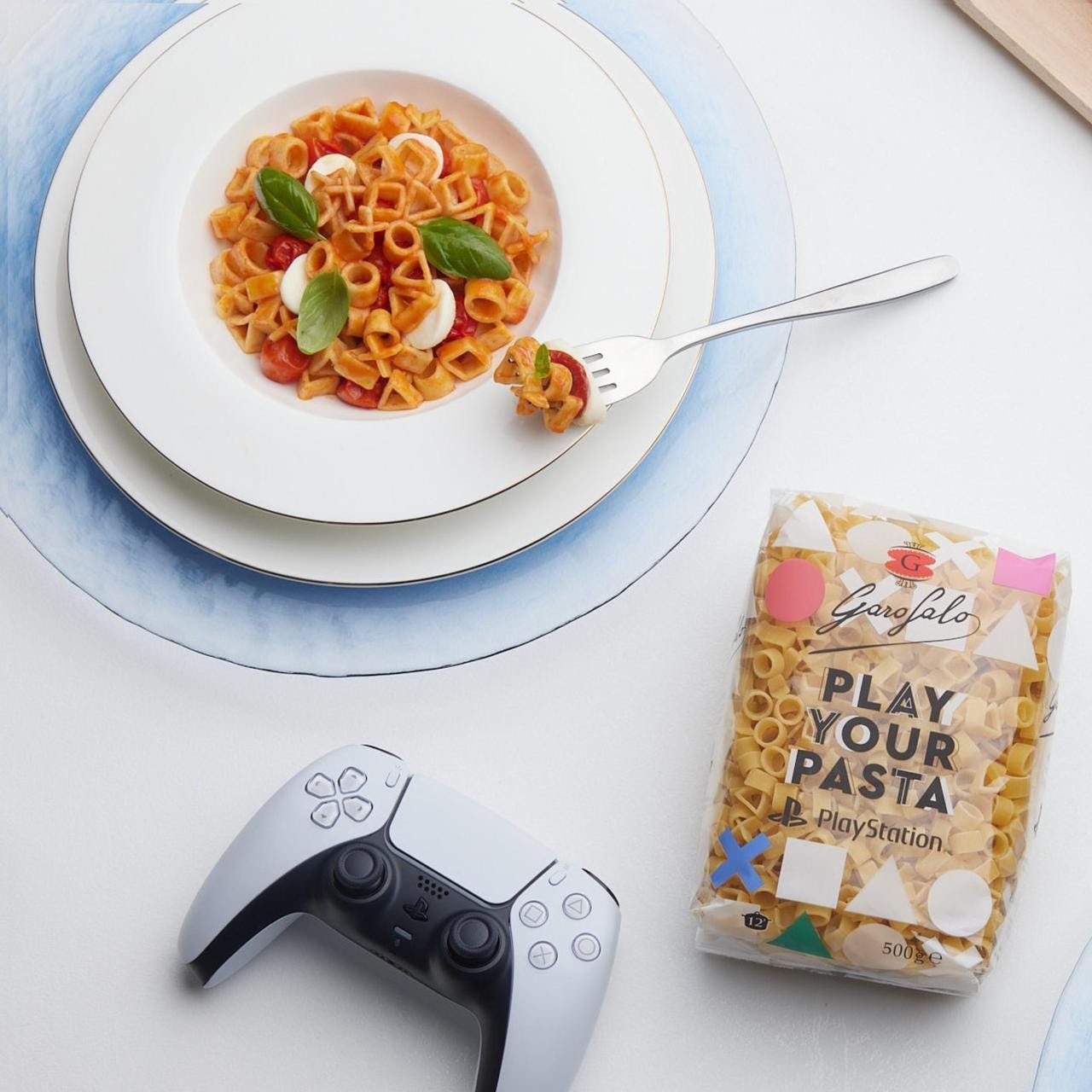 PlayStation Pasta in a bowl