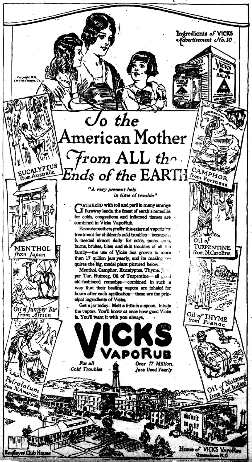 vicks vaporub ad 1922