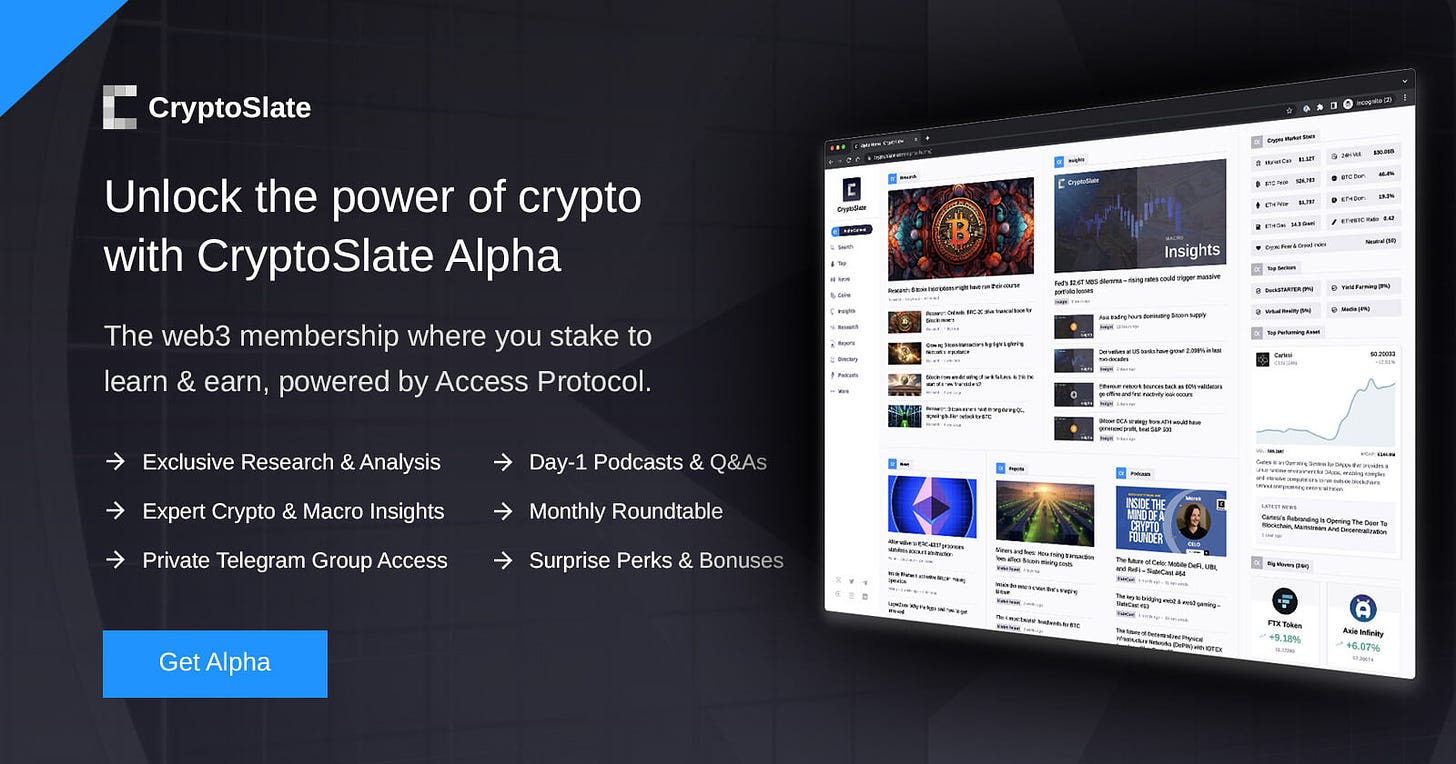 CryptoSlate Alpha