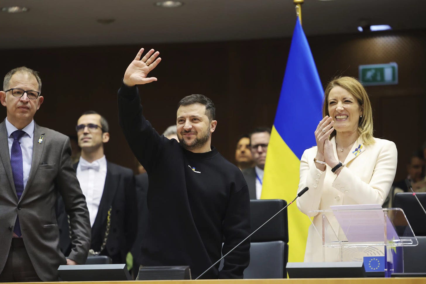 Ukraine's Zelenskyy makes emotional appeal for EU membership | AP News