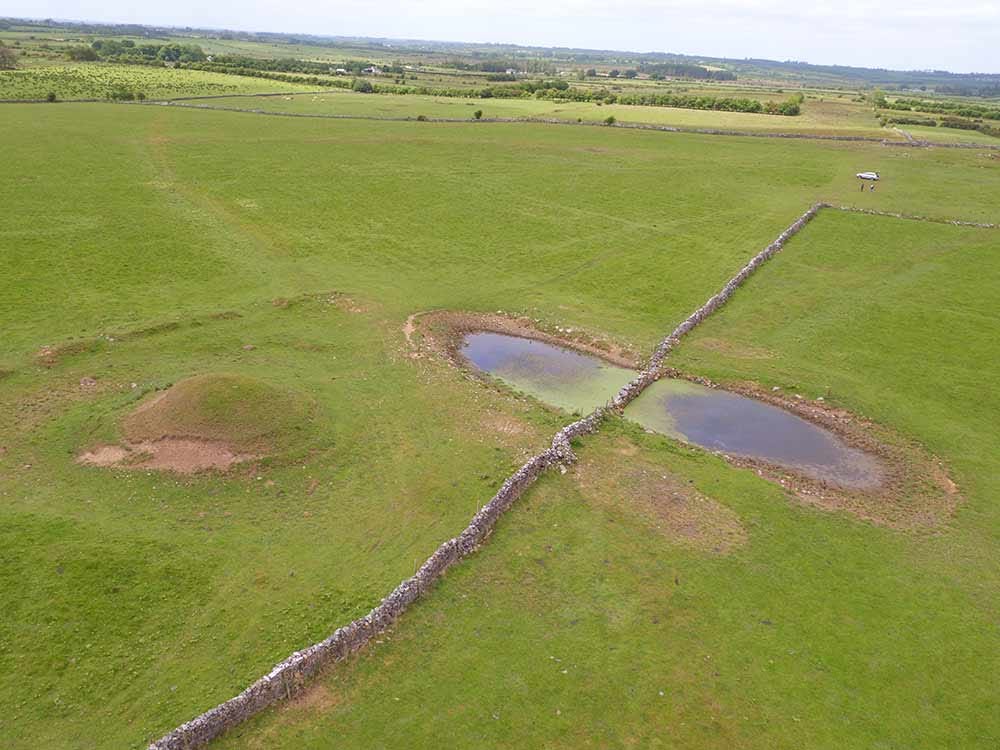 Aerial image of Carn Lamha at Rathcroghan