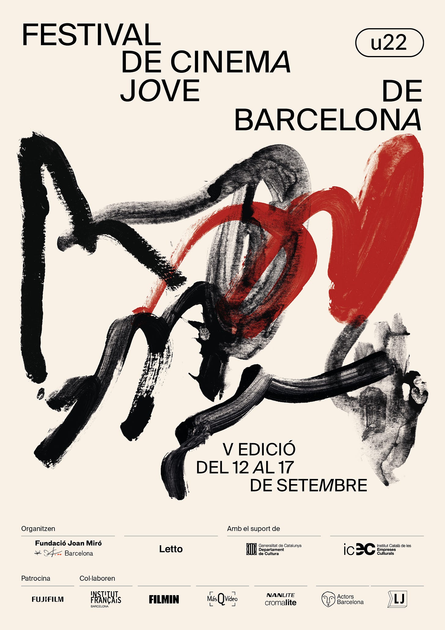 Cartell de la cinquena edició del Festival u22 de Cinema Jove de Barcelona.