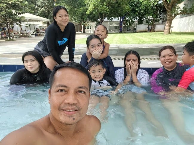 Family swimming at Aquaboy Resort