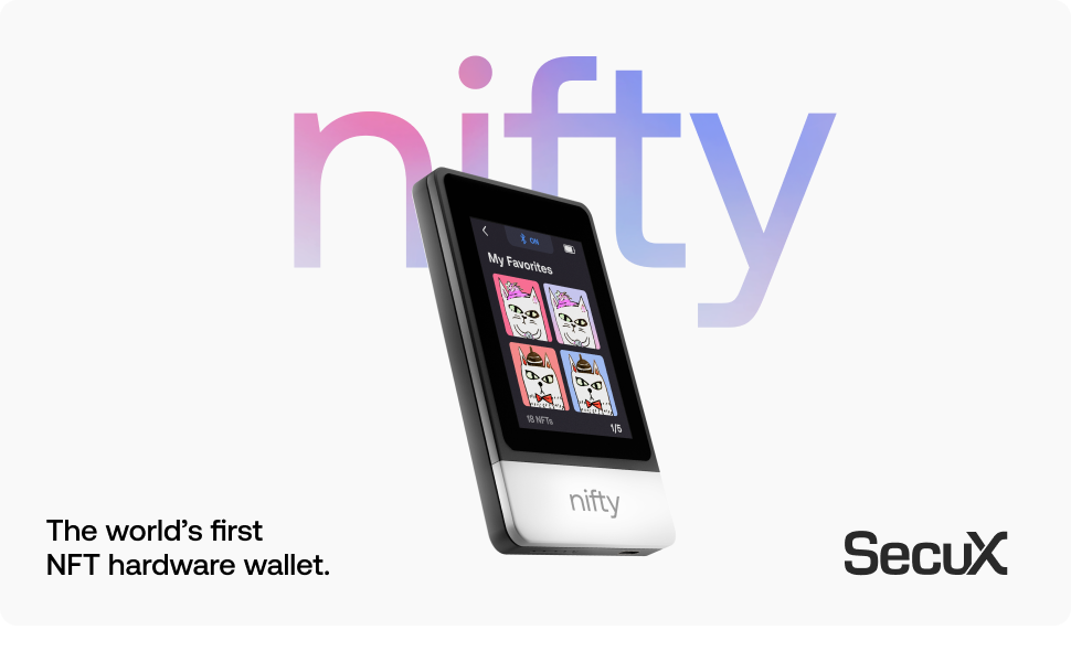 Amazon.com: SecuX Nifty - Dedicated NFT Hardware Wallet - Bluetooth - Your  Personalized NFT Gallery - Support Ethereum, Solona, Binance Smart Chain,  Polygon : Clothing, Shoes & Jewelry