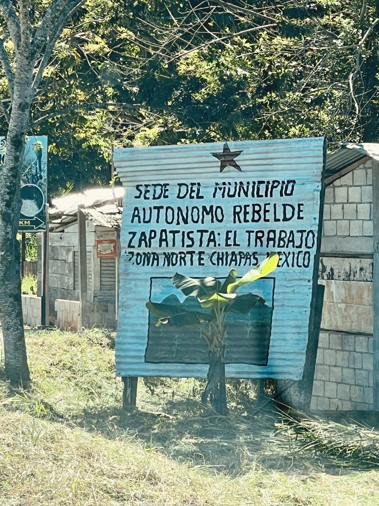 zapatista sign in chiapas 