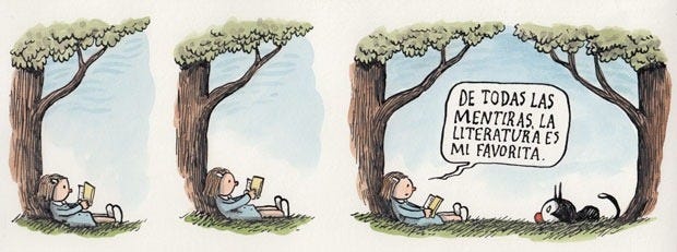 Julieta451 on X: ""De todas las mentiras, la literatura es mi favorita", @ porliniers. https://t.co/7nLRlsJPvi" / X