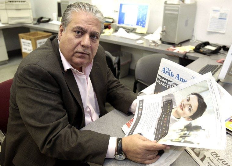 Image: Editor and publisher of the 'The Arab American News' newspaper Osama Siblani