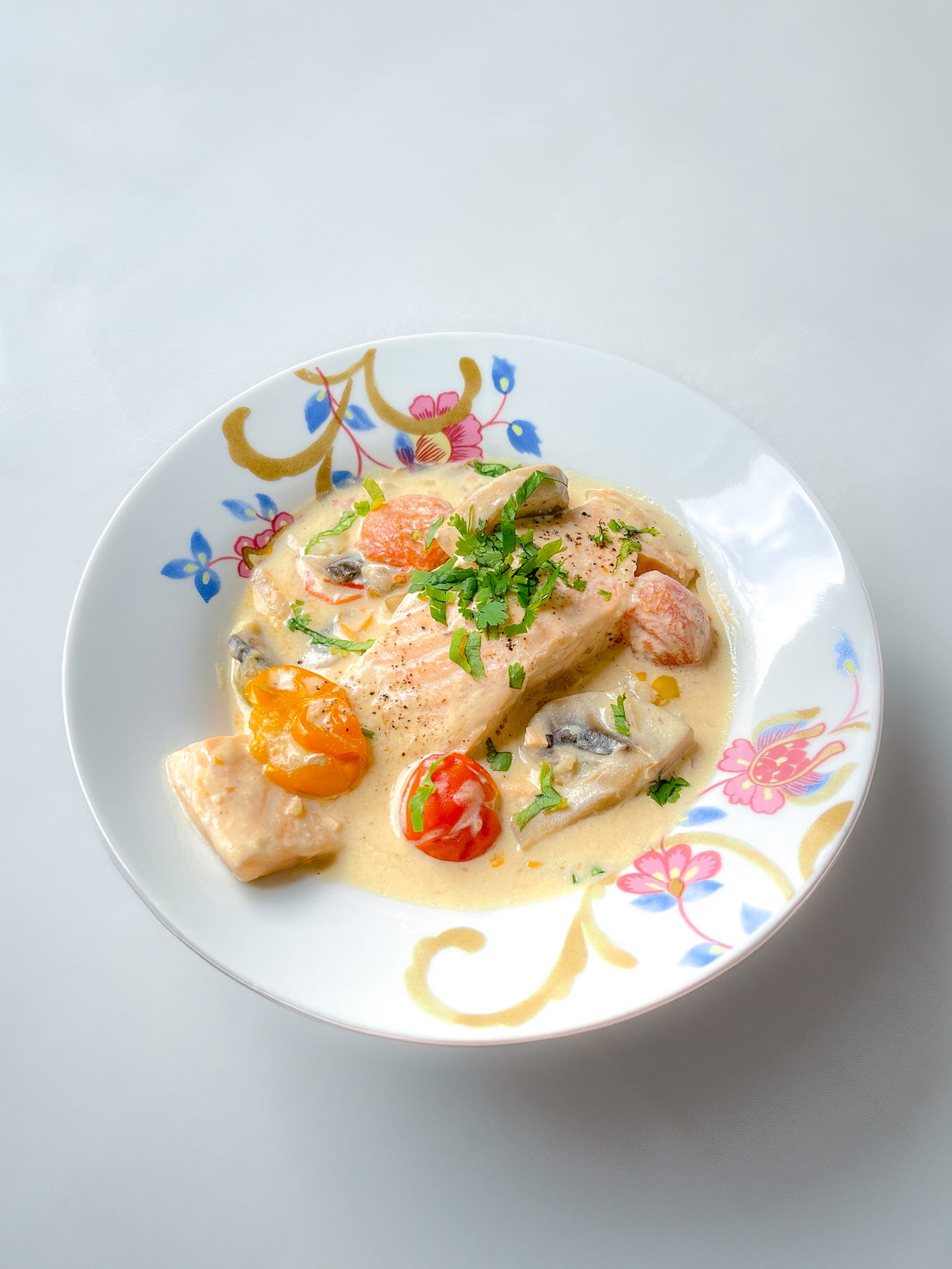 Salmon blanquette recipe