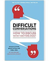 The book cover for Difficult Conversations: How to Discuss What Matters Most