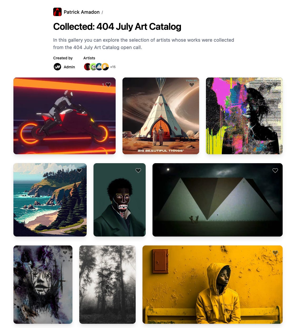 Patrick Amadon’s Art Catalog runs every month and is a great way to discover, collect and celebrate digital art.