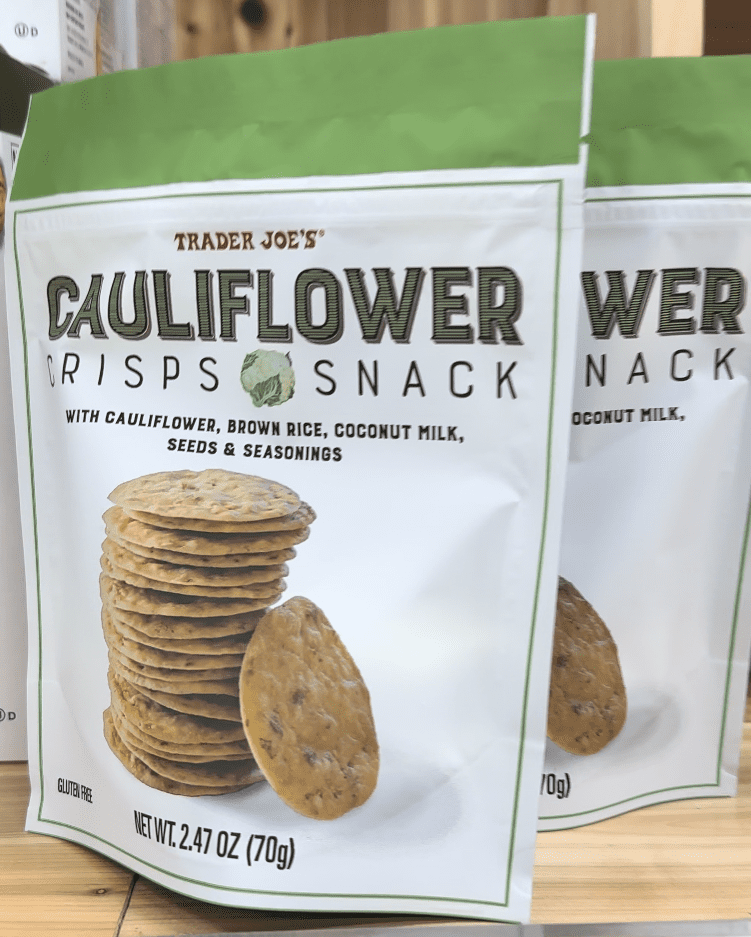 cauliflower crisps  at trader joes