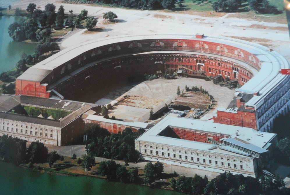 Aerial view of the 'Coliseum' present day